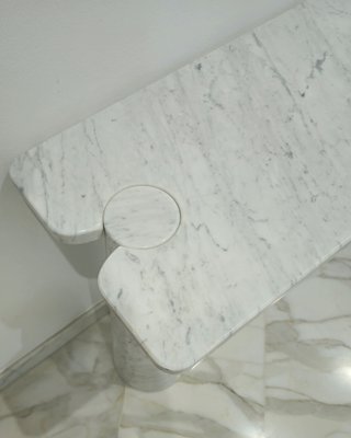 Carrara Marble Console by Angelo Mangiarotti for Skipper, Italy, 1970s-ZST-1915531