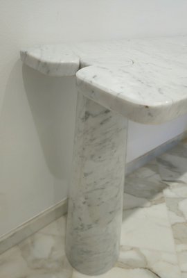 Carrara Marble Console by Angelo Mangiarotti for Skipper, Italy, 1970s-ZST-1915531