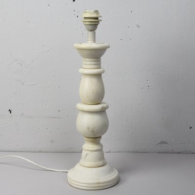 Carrara Marble Lamp Base-NE-1182806