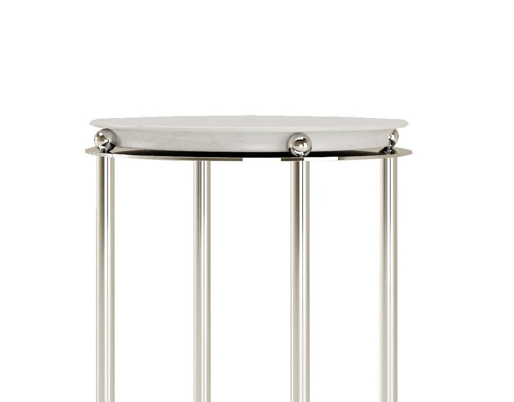 Carrara Marble Saturno Side Table by Andrea Bonini