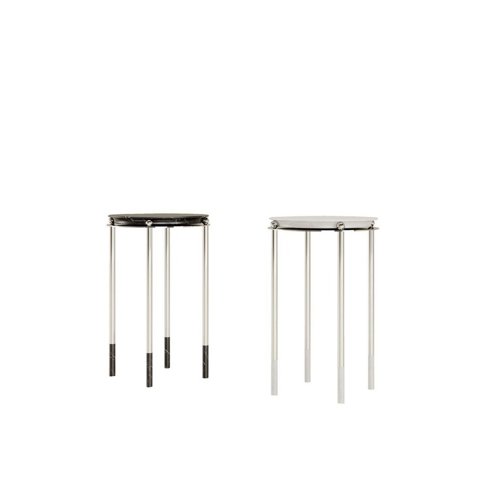 Carrara Marble Saturno Side Table by Andrea Bonini