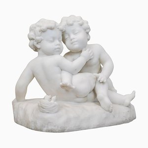 Carrara Marble Sculpture by L. Landucci, Early 20th Century-WFS-2032811