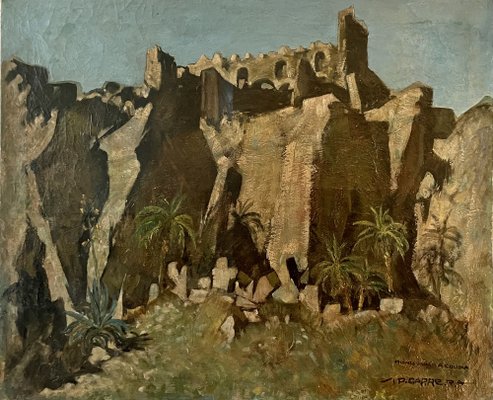 Carrera, Ruins in the Desert, 1920s, Oil on Canvas-XMH-1733694