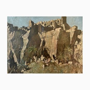 Carrera, Ruins in the Desert, 1920s, Oil on Canvas-XMH-1733694