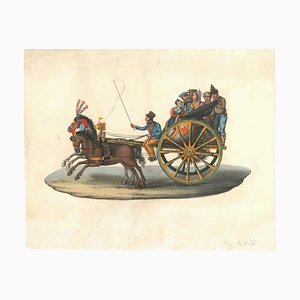 Carretto Siciliano (Sicilian Carriage) - Watercolor by M. De Vito - 1820 ca. 1820 c.a.-ZCI-757849