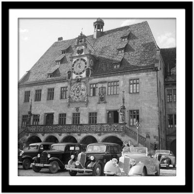 Cars Parking at Old Heidelberg City Hall, Germany 1936, Printed 2021-DYV-990678