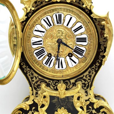 Cartel Pendulum Clock in Golden Bronze & 19th Century Brass-UMS-1269662