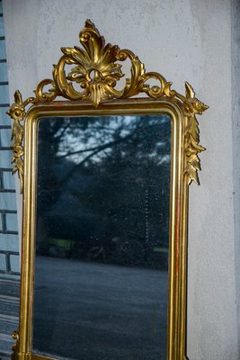 Carved and Gilded Mirror with Gold Leaf-RAQ-2033410