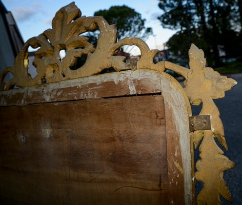 Carved and Gilded Mirror with Gold Leaf-RAQ-2033410