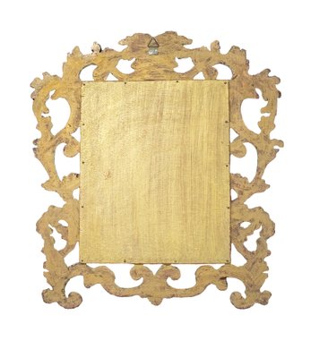 Carved and Golden Mirror in Linden Wood, 1970s-IYX-1735362