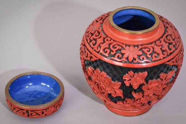 Carved and Lacquered Chinese Ginger Jar-AOI-1106800