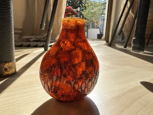 Carved Asian Amber Snuff Bottle-JO-1723022