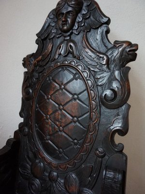 Carved Black Forest Armchair, 1880s-EA-1821387