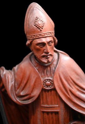 Carved Boxwood Statue of Saint Eloi-RIK-1764094