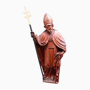 Carved Boxwood Statue of Saint Eloi-RIK-1764094