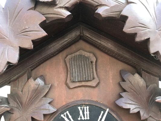 Carved Large Cuckoo Clock with Birds, 1940s-WQQ-1315090