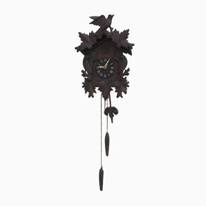 Carved Large Cuckoo Clock with Birds, 1940s-WQQ-1315090