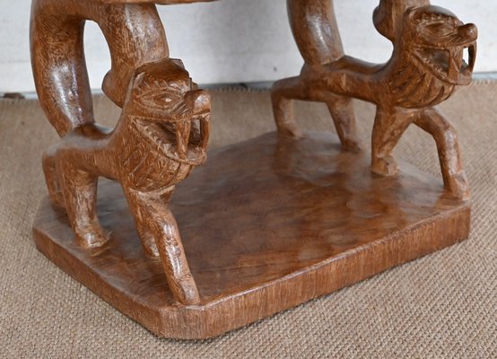 Carved Mahogany Chair, 1950s-RVK-1440776