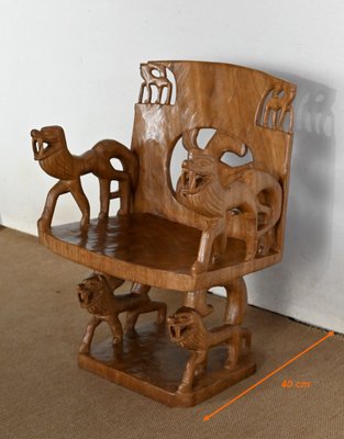 Carved Mahogany Chair, 1950s-RVK-1440776