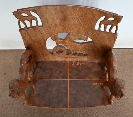 Carved Mahogany Chair, 1950s-RVK-1440776