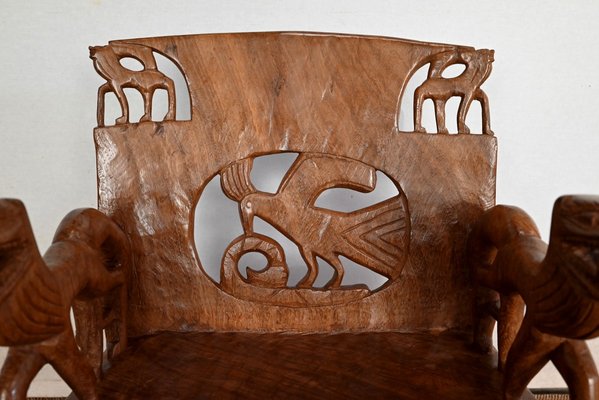 Carved Mahogany Chair, 1950s-RVK-1440776