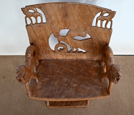 Carved Mahogany Chair, 1950s-RVK-1440776