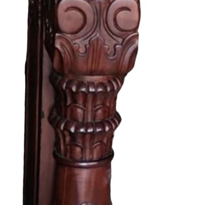 Carved Mahogany Fireplace Surround-TCS-1794303