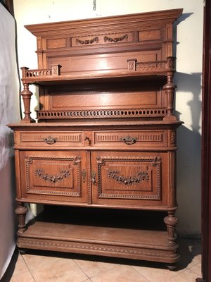 Carved Oak Chest of Drawers with Extension, 1920s-WQQ-1240895