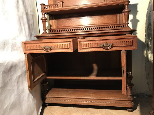 Carved Oak Chest of Drawers with Extension, 1920s-WQQ-1240895