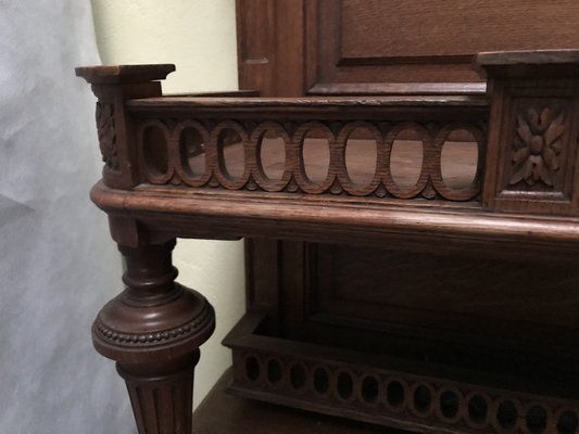 Carved Oak Chest of Drawers with Extension, 1920s-WQQ-1240895