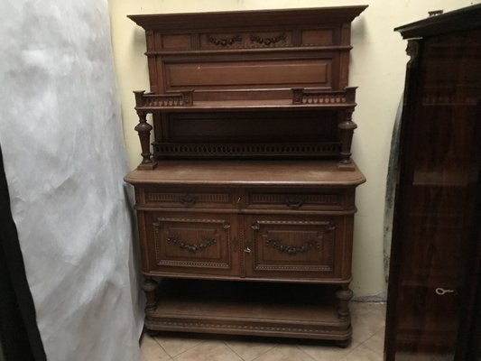 Carved Oak Chest of Drawers with Extension, 1920s-WQQ-1240895