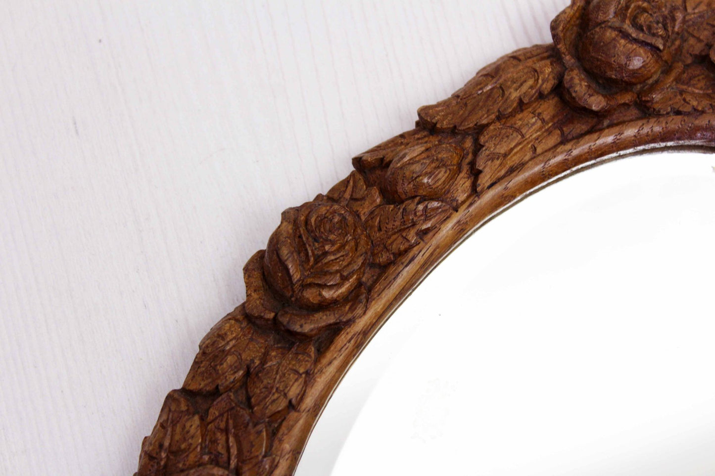 Carved Oak Hand Mirror, 1898