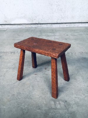 Carved Oak Side Table, 1940s-RQV-1823446