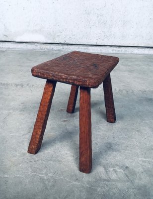 Carved Oak Side Table, 1940s-RQV-1823446