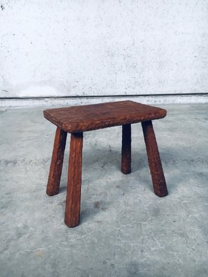 Carved Oak Side Table, 1940s-RQV-1823446