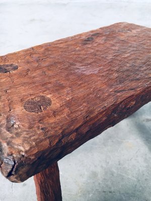 Carved Oak Side Table, 1940s-RQV-1823446