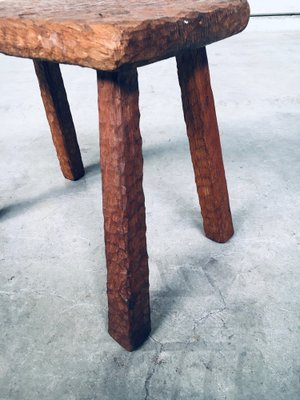 Carved Oak Side Table, 1940s-RQV-1823446