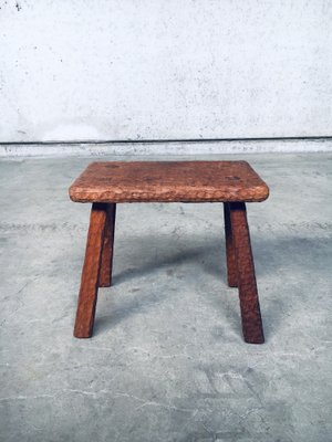 Carved Oak Side Table, 1940s-RQV-1823446