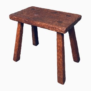 Carved Oak Side Table, 1940s-RQV-1823446