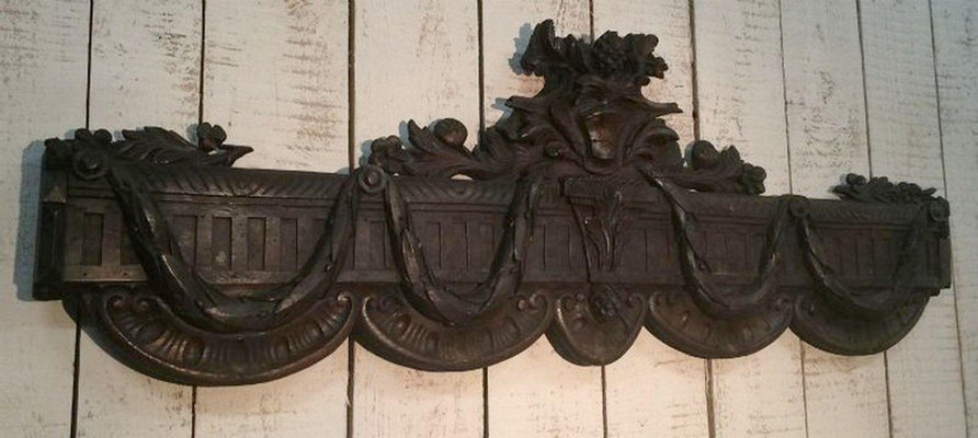 Carved Oak Wall Sculpture-BA-1365683