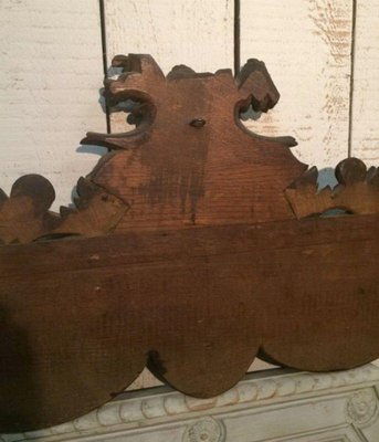 Carved Oak Wall Sculpture-BA-1365683