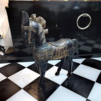 Carved & Painted Wooden Horse-YGE-1170501