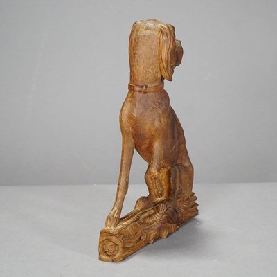 Carved Statue of a Staghound, 1920s-KJP-1149276