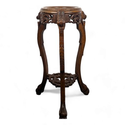 Carved Stool with Chimera Decoration-HLV-2033127