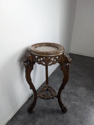 Carved Stool with Chimera Decoration-HLV-2033127