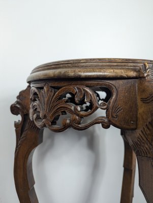 Carved Stool with Chimera Decoration-HLV-2033127