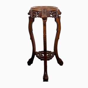 Carved Stool with Chimera Decoration-HLV-2033127