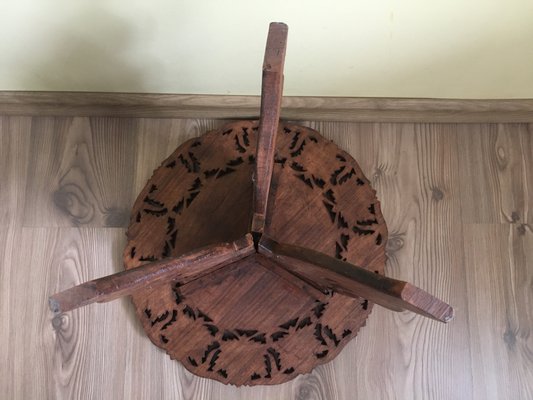 Carved Teak Coffee Table, 1970s-WQQ-692617