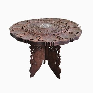 Carved Teak Coffee Table, 1970s-WQQ-692617