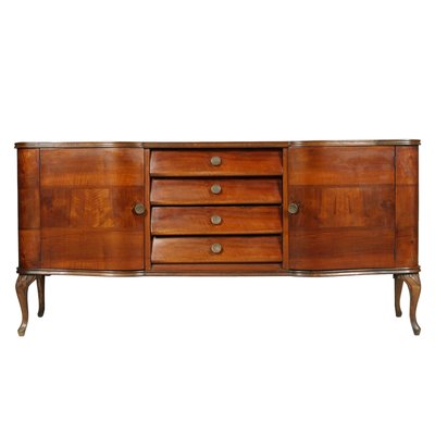 Carved Walnut and Burl Walnut Chippendale Sideboard from Testolini E Salviati, 1920s-NJV-568620